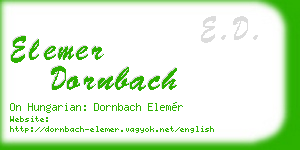 elemer dornbach business card